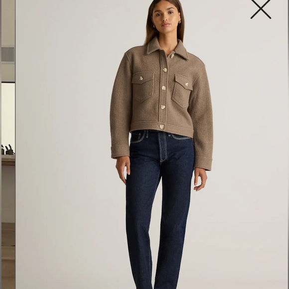 🐱Quince 100% Merino wool cropped shirt jacket - Picture 6 of 12